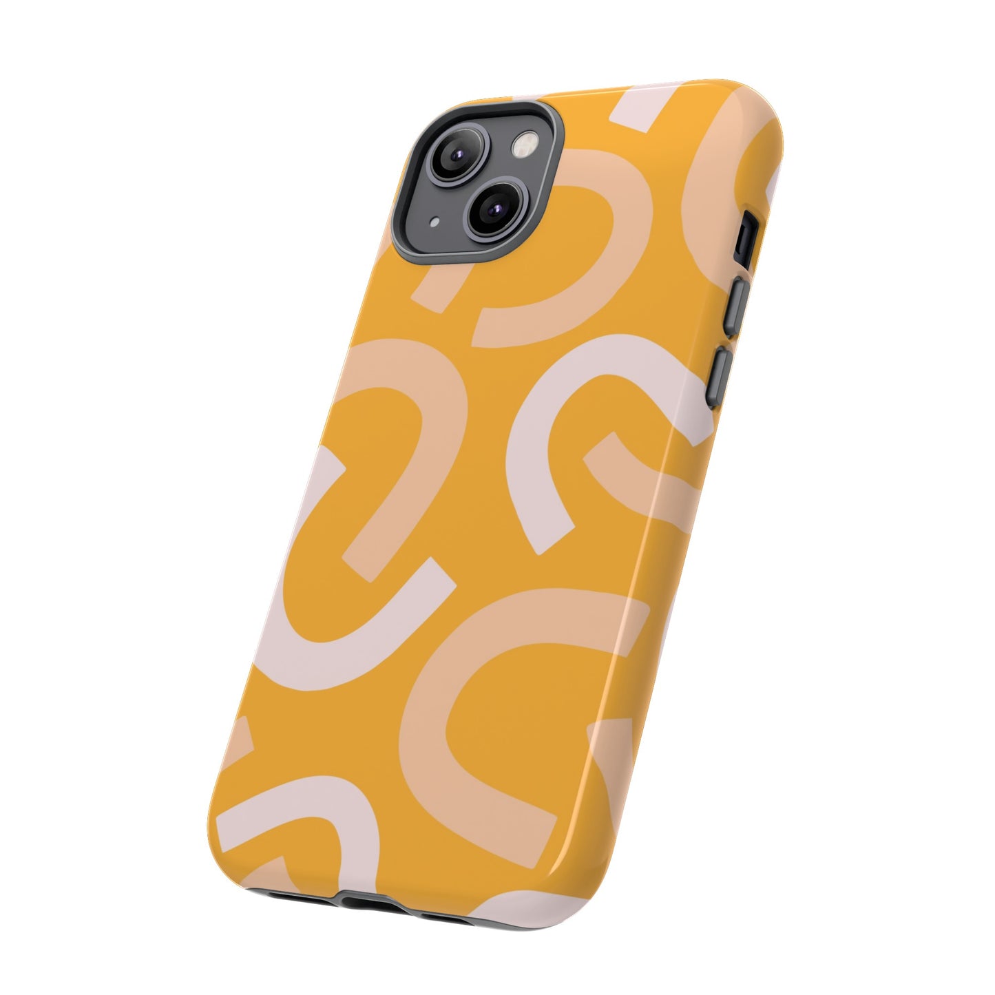 Abstract Retro Orange Print | Tough Phone Case