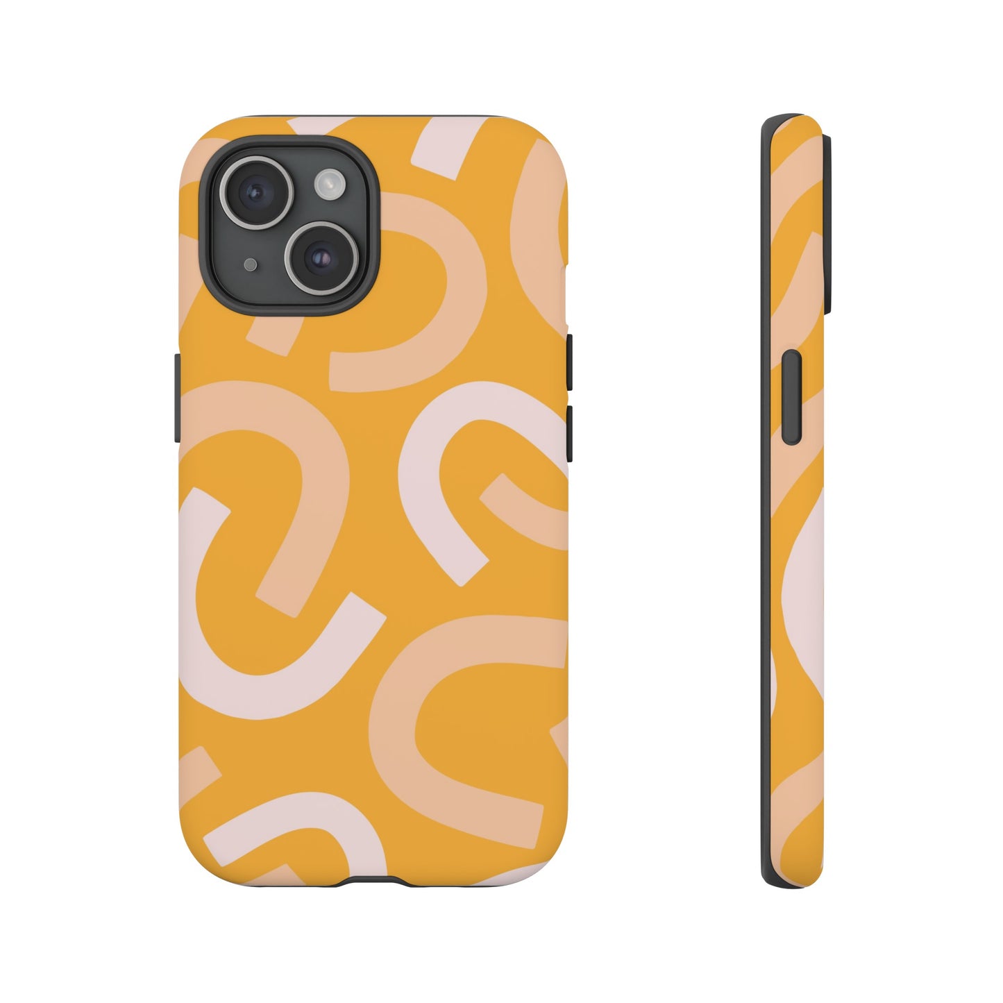 Abstract Retro Orange Print | Tough Phone Case