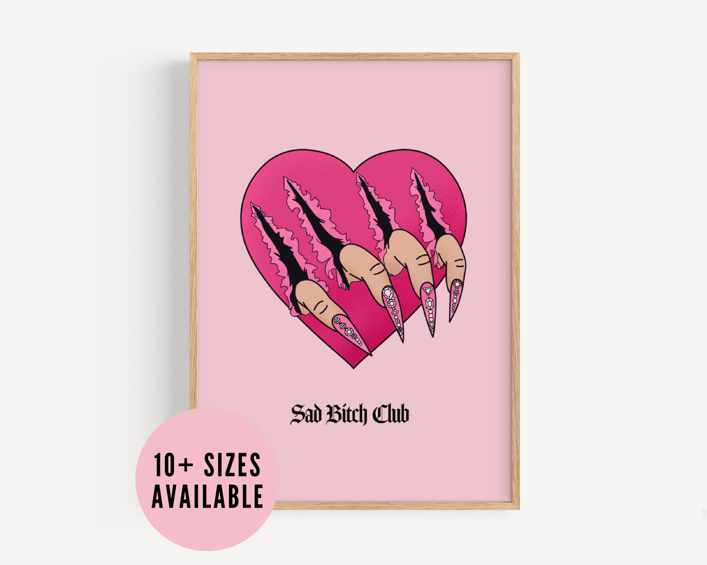 Sad B***h Club Nails - Wall Art